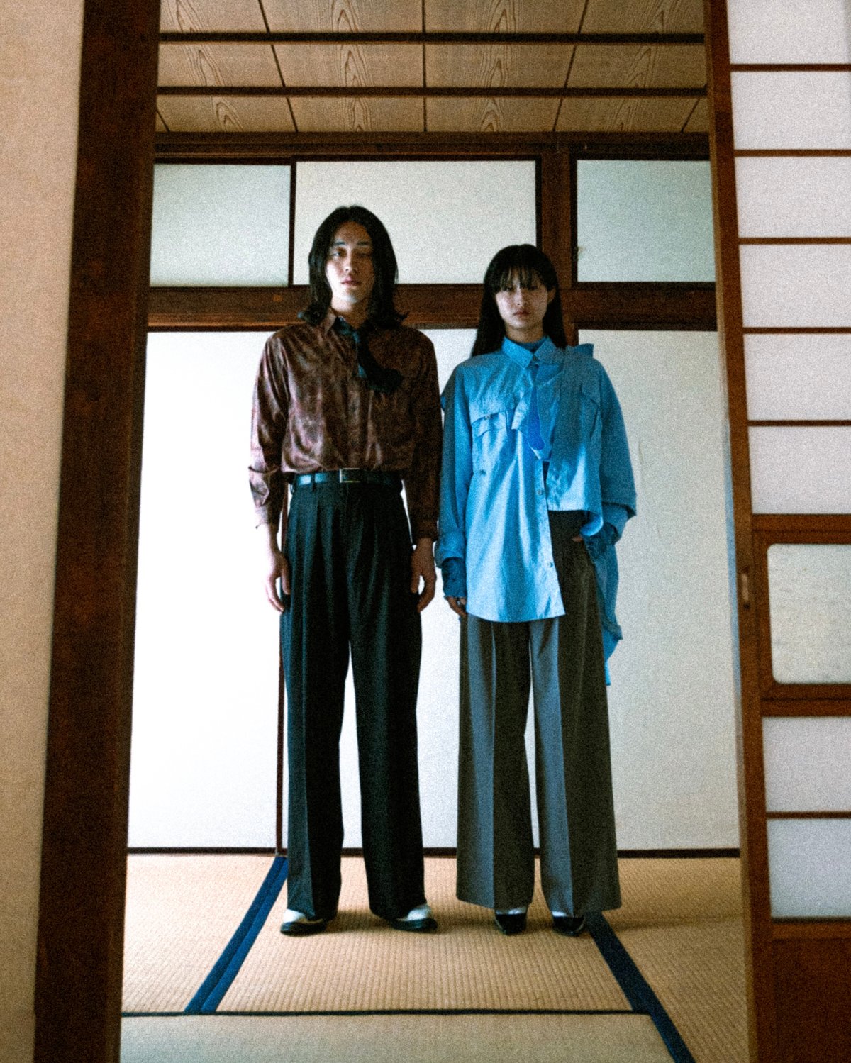 MIX TUCK DESIGN WIDE SLACKS【KAHKI】 | SHIKITARI MIX TUCK DESIGN WIDE SLACKS【KAHKI】 | SHIKITARI