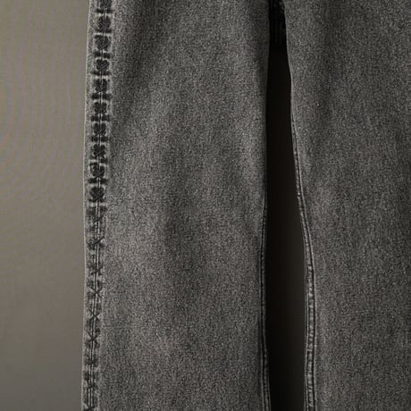 SIDE STITCH DENIM【BLACK】