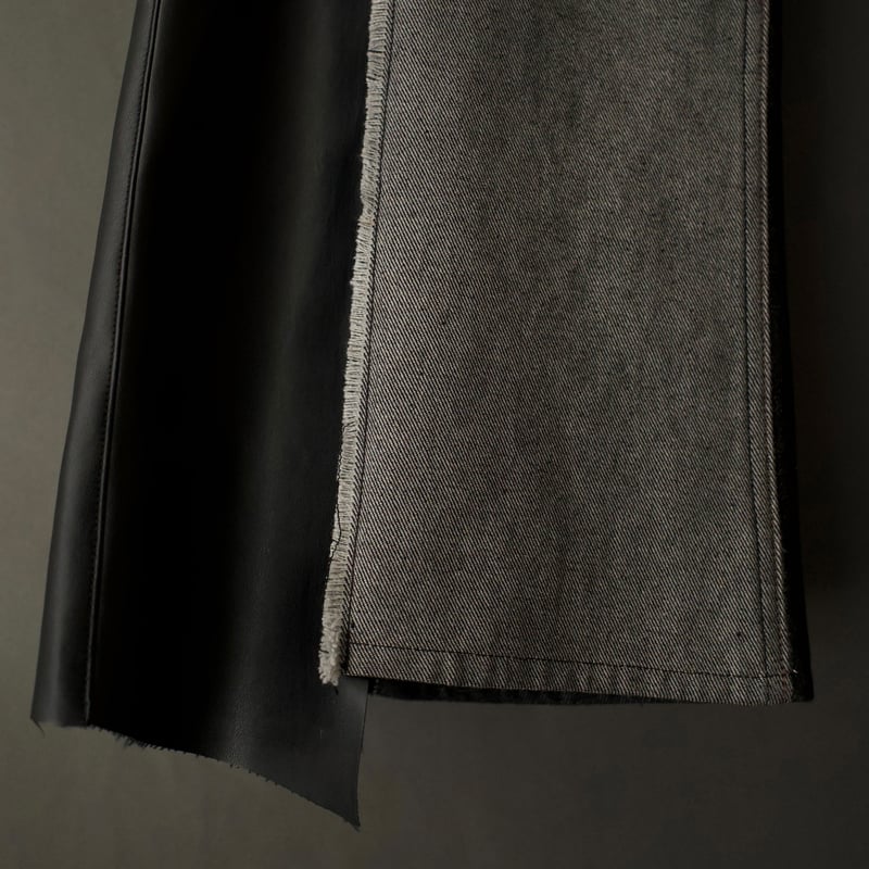 PATCHWORK FLARE DENIM 【BLACK】 | SHIKITARI