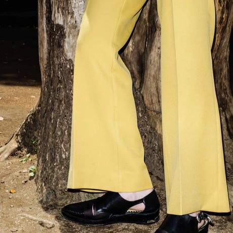 PINTUCK MEGA FLARE SLACKS 【YELLOW】
