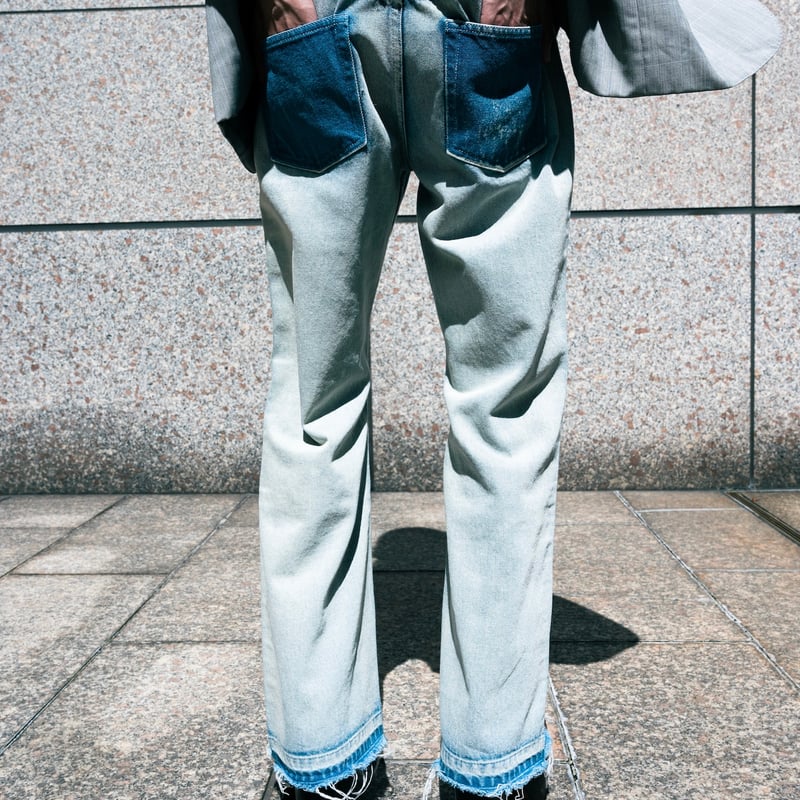 bluelea フロントステッチテーパードパンツ navy xs セール】B-HEATヴィーナステーパードパンツ（スラックス）｜AZUL