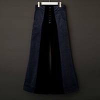 WIDE FLARE CORDUROY PANTS【BLUE×BLACK】