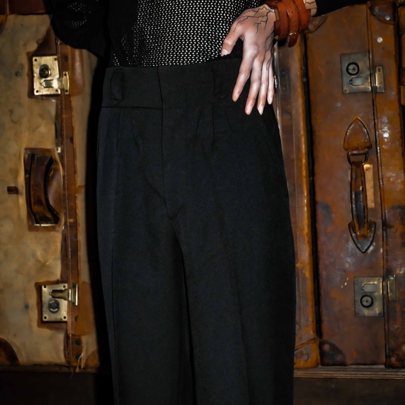 PINTUCK MEGA FLARE SLACKS 【BLACK】 | SHIKITARI PINTUCK MEGA FLARE SLACKS 【BLACK】 | SHIKITARI