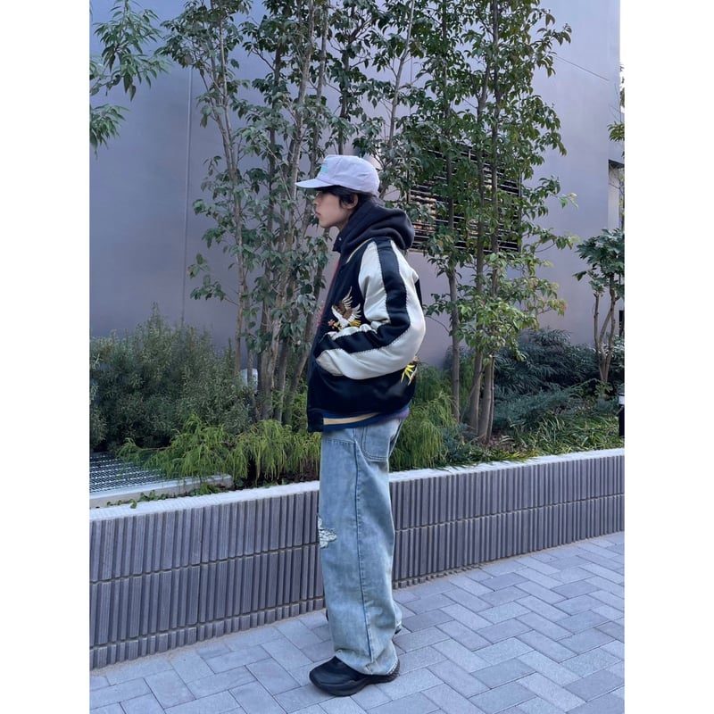 FADED WIDE DENIM PANTS | SHIKITARI FADED WIDE DENIM PANTS | SHIKITARI