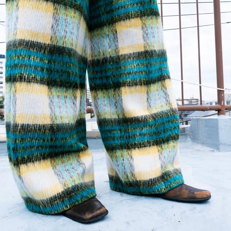 SHAGGY CHECK PANTS【BLUE】