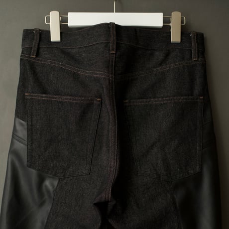 PATCHWORK FLARE DENIM 【BLACK】