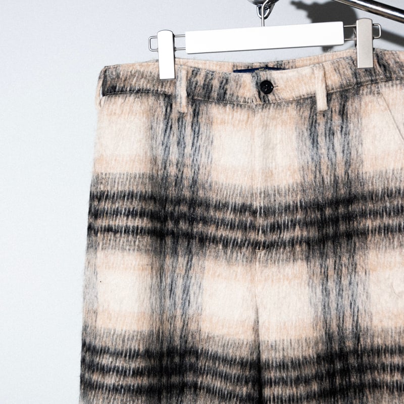 SHAGGY CHECK PANTS【BLACK】 | SHIKITARI