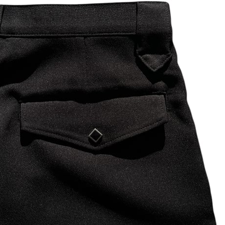 <White stitch>Western wide straight pants