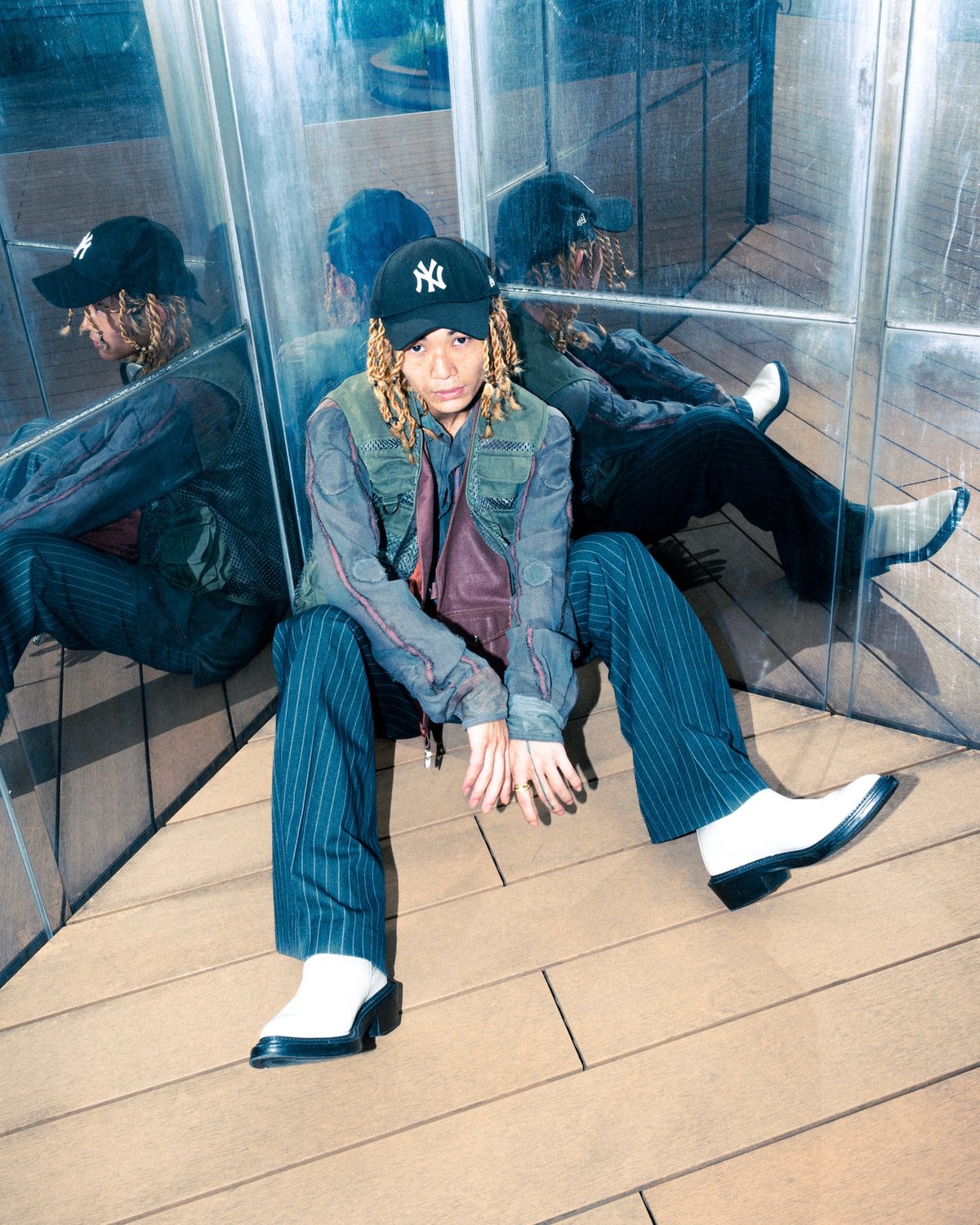 STRIPE FLARE SLACKS【BLACK】 | SHIKITARI STRIPE FLARE SLACKS【BLACK】 | SHIKITARI