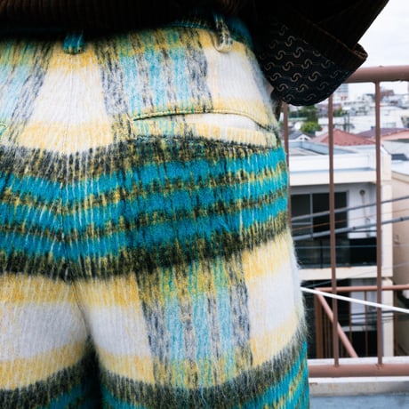 SHAGGY CHECK PANTS【BLUE】