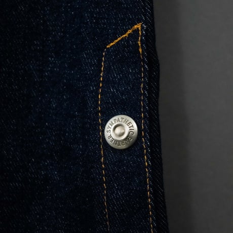 Side snap bell-bottom denim【Indigo】