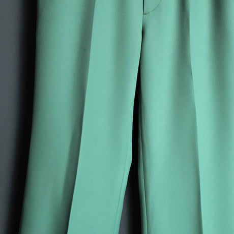 PINTUCK MEGA FLARE SLACKS 【GREEN】