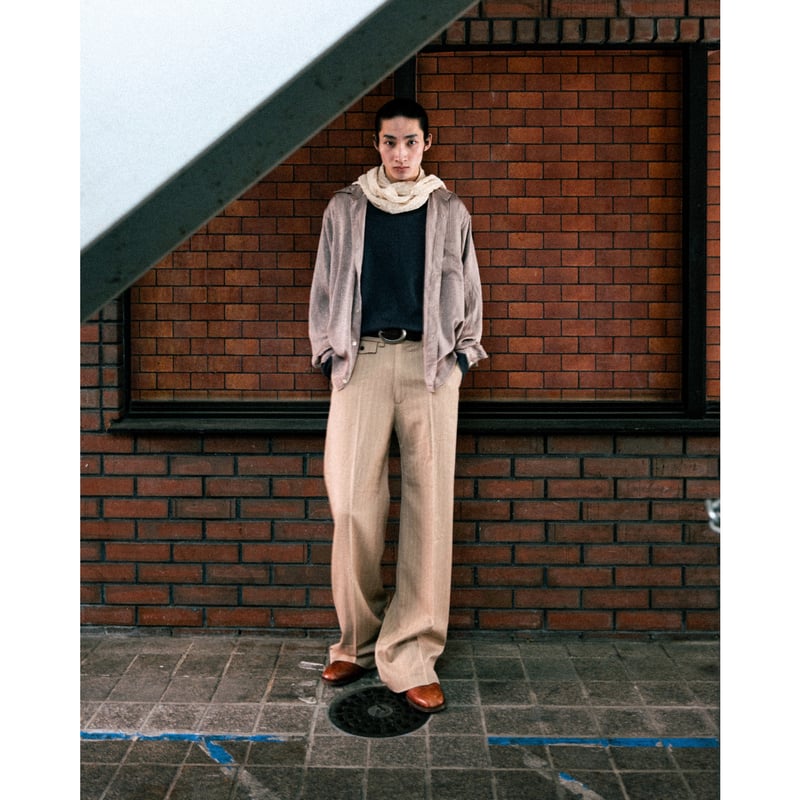 STRIPE FLARE SLACKS【BEIGE】 | SHIKITARI STRIPE FLARE SLACKS【BEIGE】 | SHIKITARI