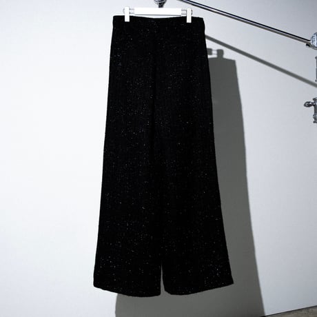 SPARKLE LAME TWEED PANTS【BLACK】