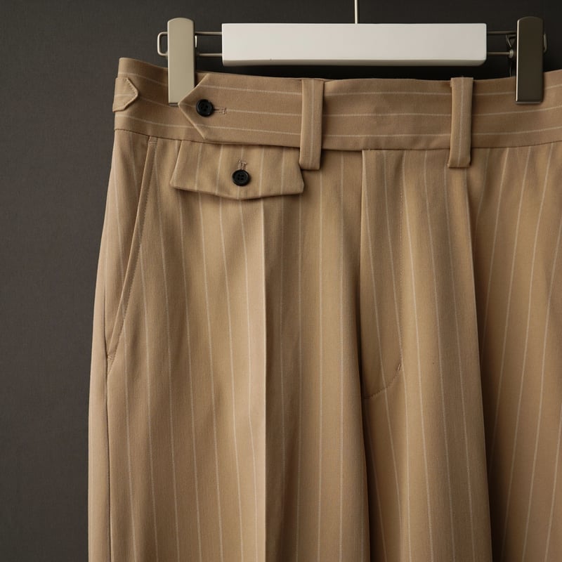 STRIPE FLARE SLACKS【BEIGE】 | SHIKITARI STRIPE FLARE SLACKS【BEIGE】 | SHIKITARI