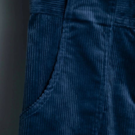 WIDE FLARE CORDUROY PANTS【BLUE】