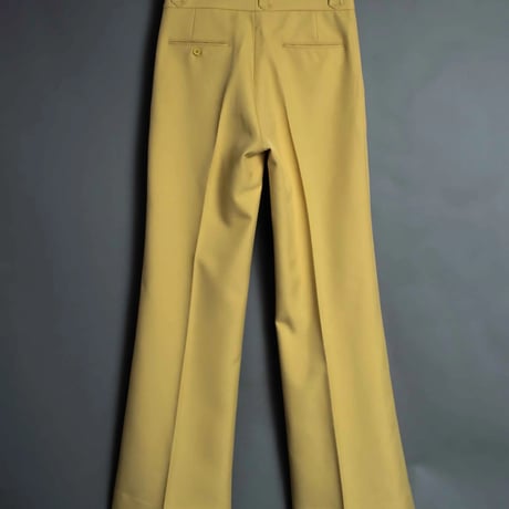 PINTUCK MEGA FLARE SLACKS 【YELLOW】