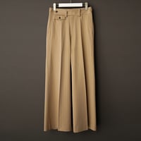 STRIPE FLARE SLACKS【BEIGE】