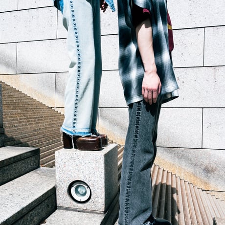 SIDE STITCH DENIM【BLUE】