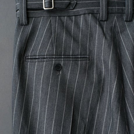 STRIPE FLARE SLACKS【GRAY】