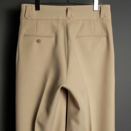 PINTUCK MEGA FLARE SLACKS 【BEIGE】
