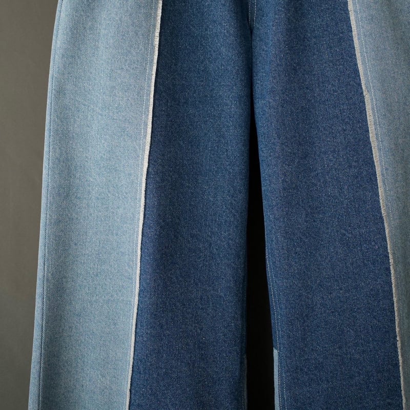 SHIKITARI パッチワークブーツカットデニム SHIKITARI パッチワークブーツカットデニム