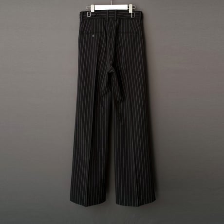 STRIPE FLARE SLACKS【BLACK】