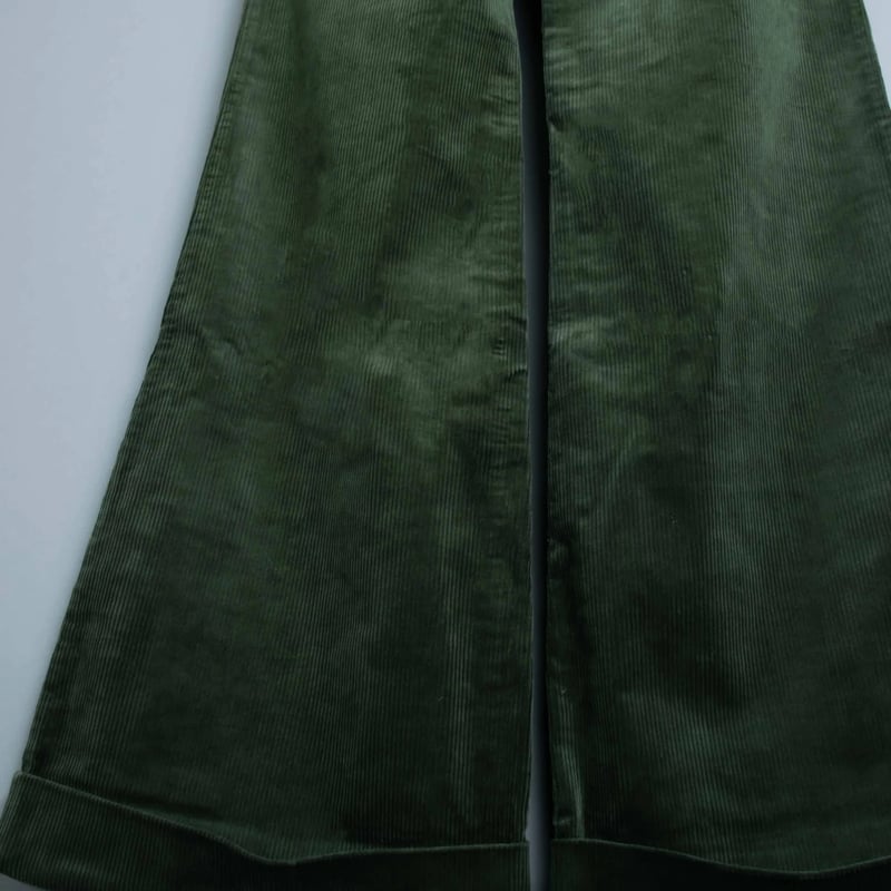 WIDE FLARE CORDUROY PANTS【GREEN】 | SHIKITARI WIDE FLARE CORDUROY PANTS【GREEN】 | SHIKITARI