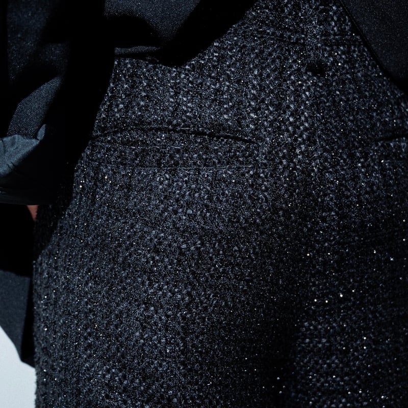 SPARKLE LAME TWEED PANTS【BLACK】 | SHIKITARI SPARKLE LAME TWEED PANTS【BLACK】 | SHIKITARI