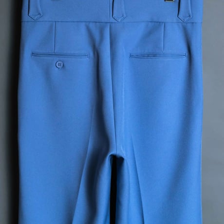 PINTUCK MEGA FLARE SLACKS 【BLUE】