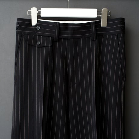 STRIPE FLARE SLACKS【BLACK】