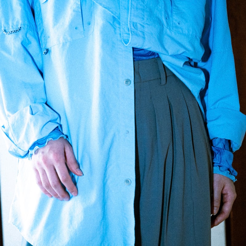 MIX TUCK DESIGN WIDE SLACKS【KAHKI】 | SHIKITARI MIX TUCK DESIGN WIDE SLACKS【KAHKI】 | SHIKITARI