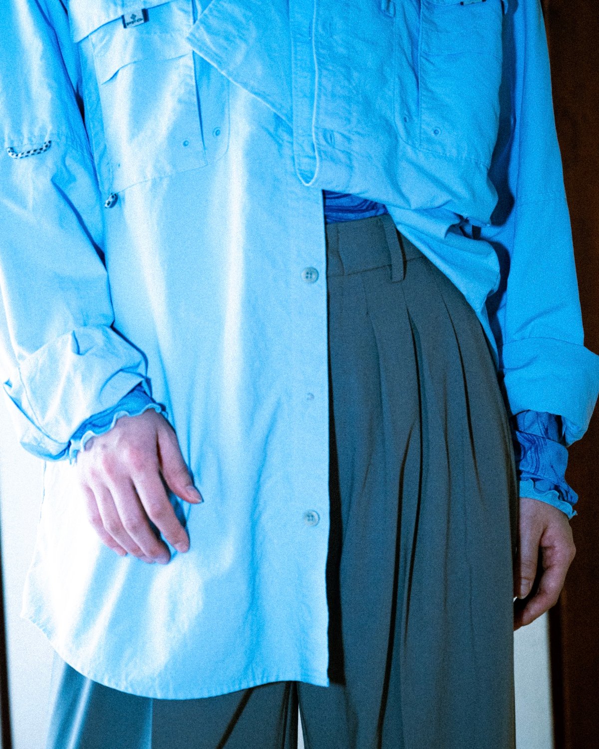 MIX TUCK DESIGN WIDE SLACKS【KAHKI】 | SHIKITARI MIX TUCK DESIGN WIDE SLACKS【KAHKI】 | SHIKITARI