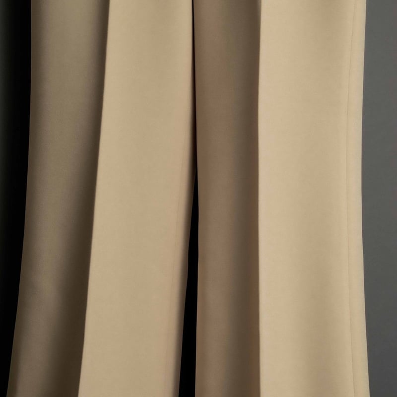 PINTUCK MEGA FLARE SLACKS 【BEIGE】 | SHIKITARI