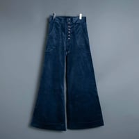 WIDE FLARE CORDUROY PANTS【BLUE】