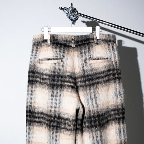 SHAGGY CHECK PANTS【BLACK】