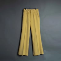 PINTUCK MEGA FLARE SLACKS 【YELLOW】 | SHIKITARI