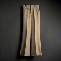 PINTUCK MEGA FLARE SLACKS 【BEIGE】