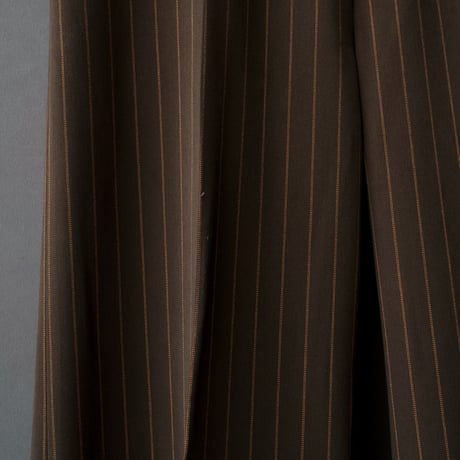 STRIPE FLARE SLACKS【BROWN】