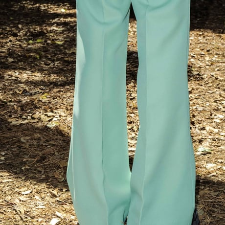 PINTUCK MEGA FLARE SLACKS 【GREEN】
