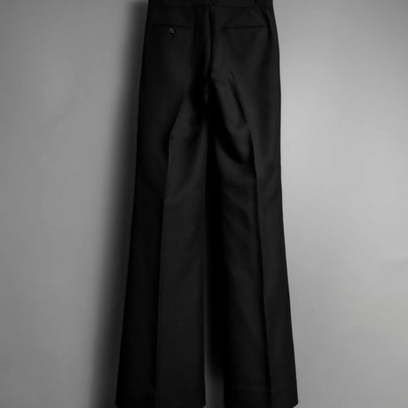 PINTUCK MEGA FLARE SLACKS 【BLACK】