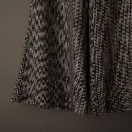 WIDE VOLUME HERRINGBONE PANTS【DARK GRAY】