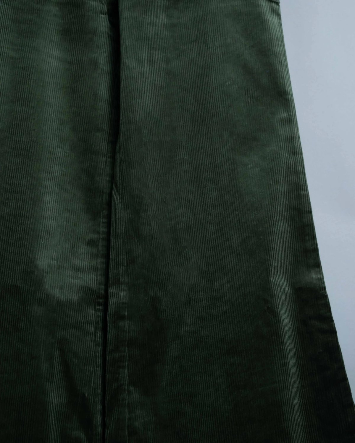 WIDE FLARE CORDUROY PANTS【GREEN】 | SHIKITARI