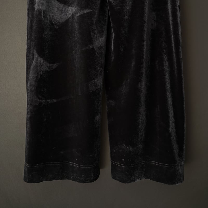 EMBROIDERY VELOUR WIDE PANTS【GRAY】 | SHIKITARI EMBROIDERY VELOUR WIDE PANTS【GRAY】 | SHIKITARI
