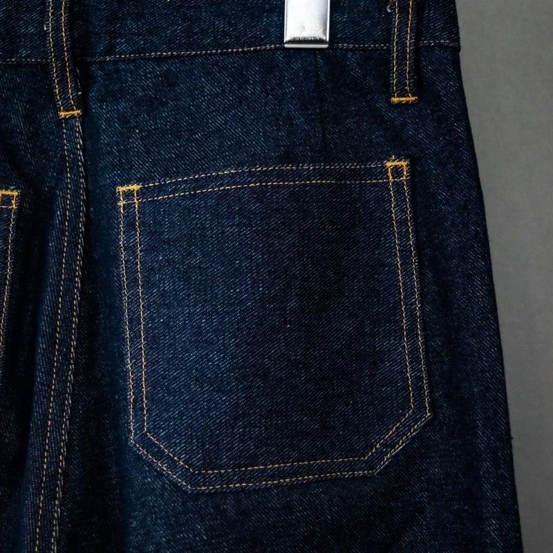 Side snap bell-bottom denim【Indigo】 | SHIKITARI