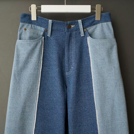 PATCHWORK FLARE DENIM 【BLUE】