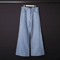 STUDDED DENIM PANTS【BLUE】