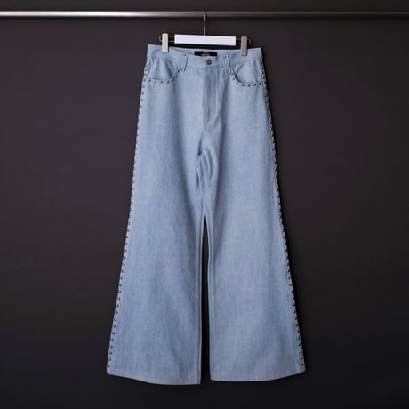 STUDDED DENIM PANTS【BLUE】