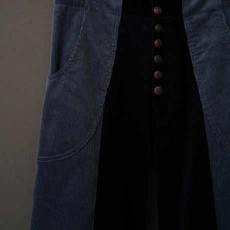 WIDE FLARE CORDUROY PANTS【BLUE×BLACK】