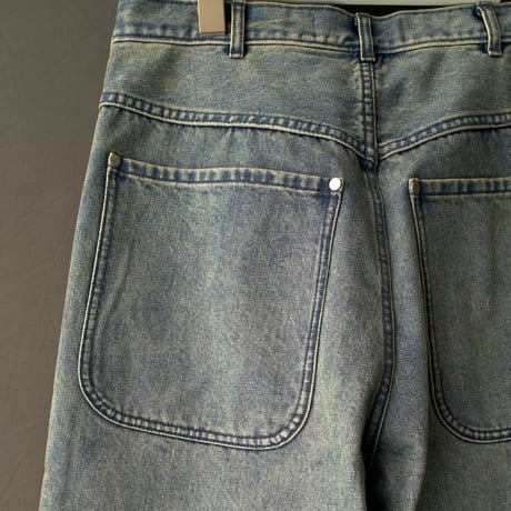 FADED WIDE DENIM PANTS